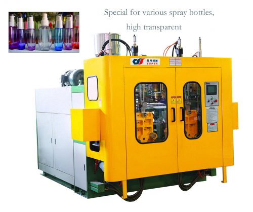 PETG special blow molding machine for high transparent spray bottles