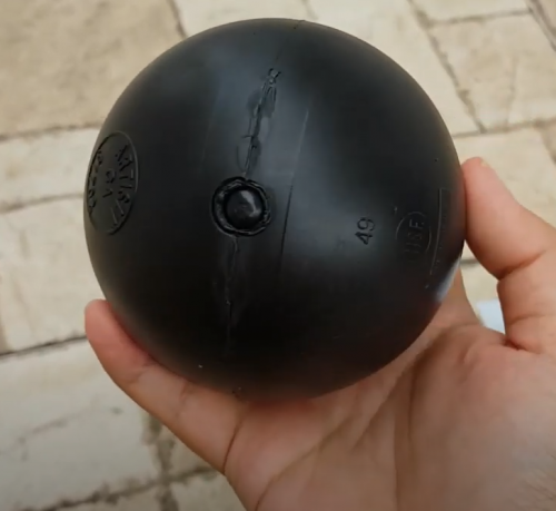 Shade ball with half water inside