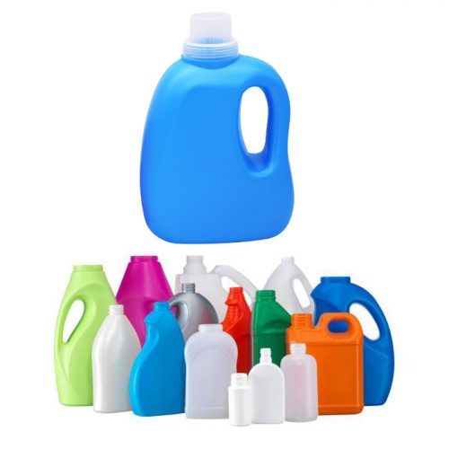 Liquid laundry detergent container on blow molding