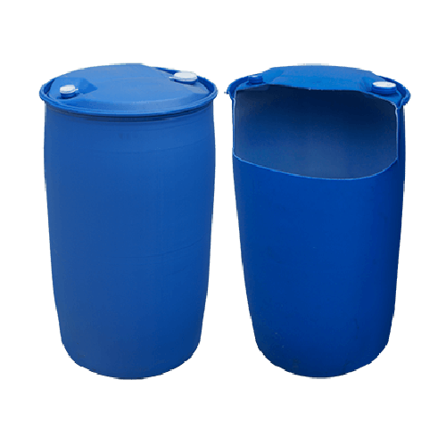 Plastic L-ring drums by blow molding